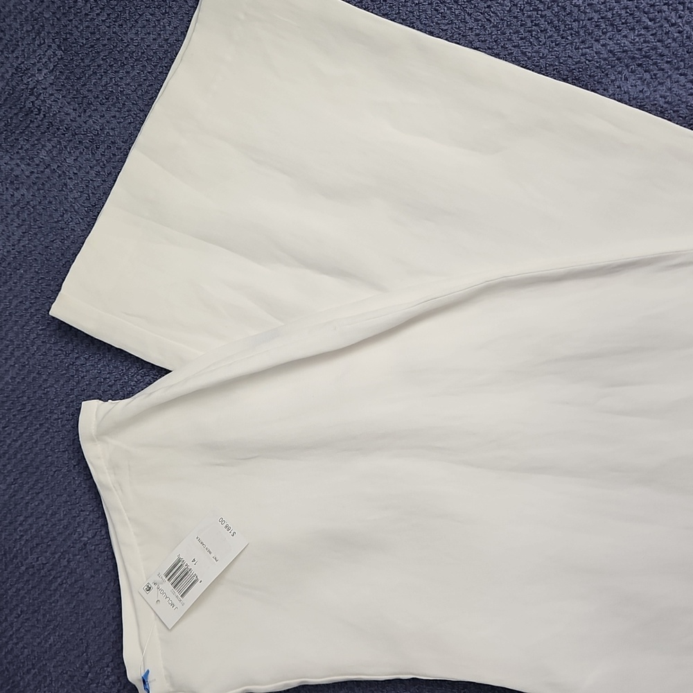 J. McLaughlin Wide Leg Linen Pants: White: Size- 14